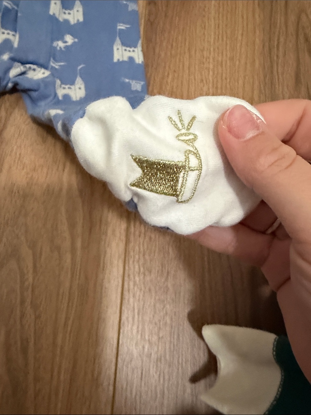Magnetic Me Blue Castle Print Footed One-Piece - Picture 2 of 3